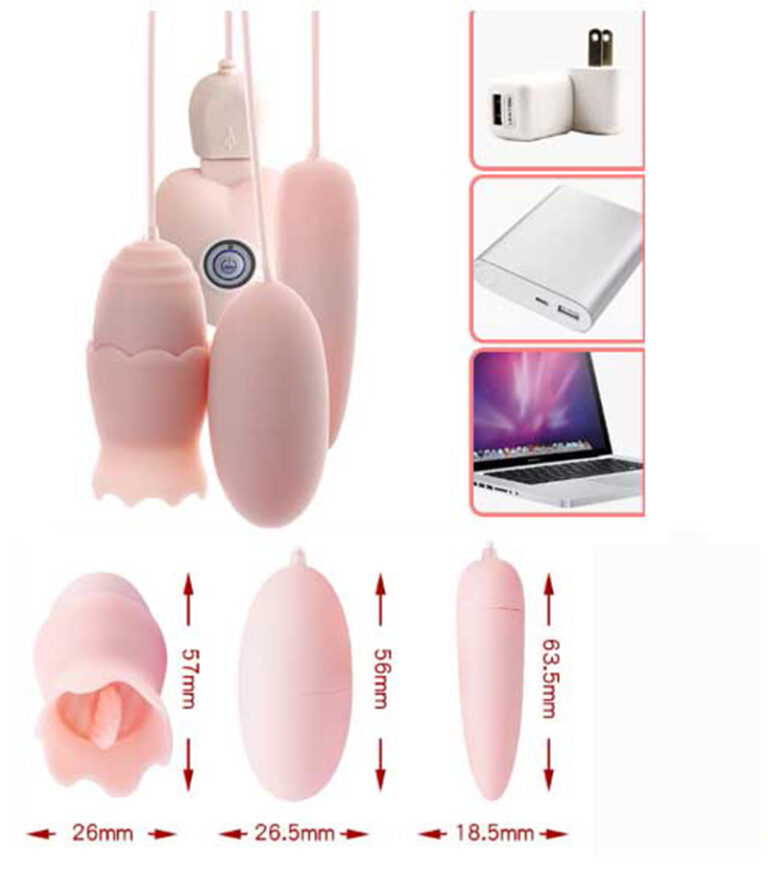 Trứng rung ba đầu có lưỡi liếm đá hột le cực t