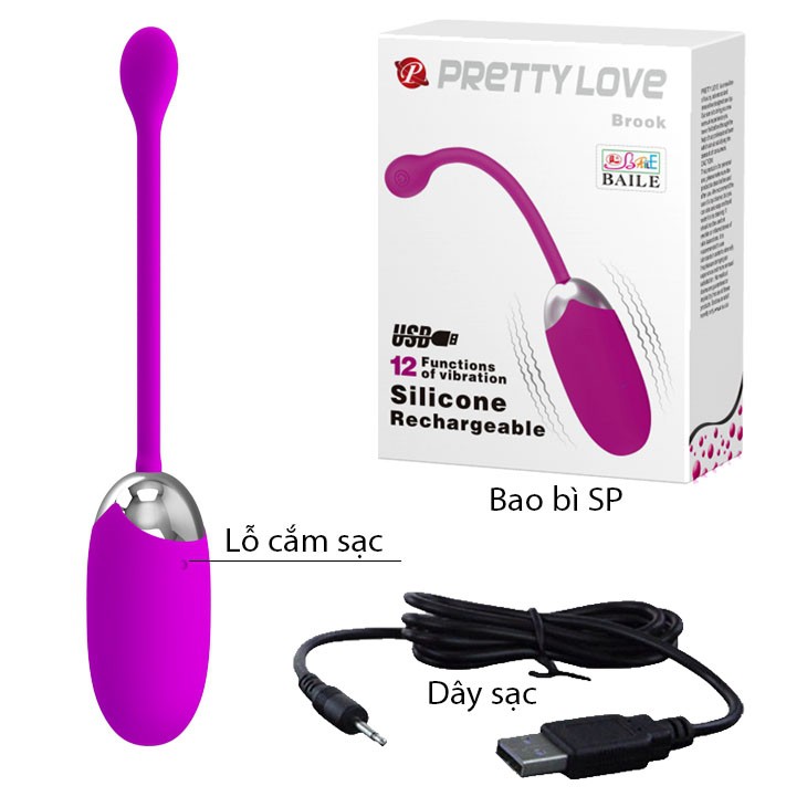 Trứng rung tình yêu cực mạnh Pretty love Abner điều khiển bằng smartphone 3