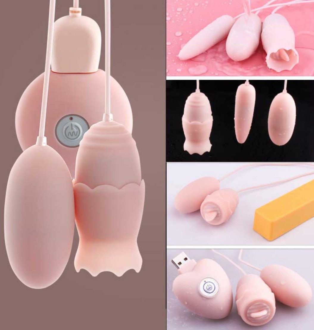 Trứng rung tình yêu trái tim 3 đầu liếm, rung cực mạnh 1