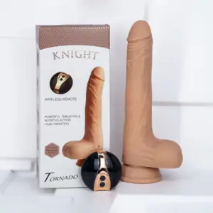 Dương vật giả có đế Knight Tornado rung thụt ngoáy điều khiển từ xa (Sao chép)