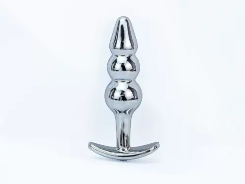Phích Cắm Hậu Môn Inox 3 Khấc Tăng Dần Khoái Cảm