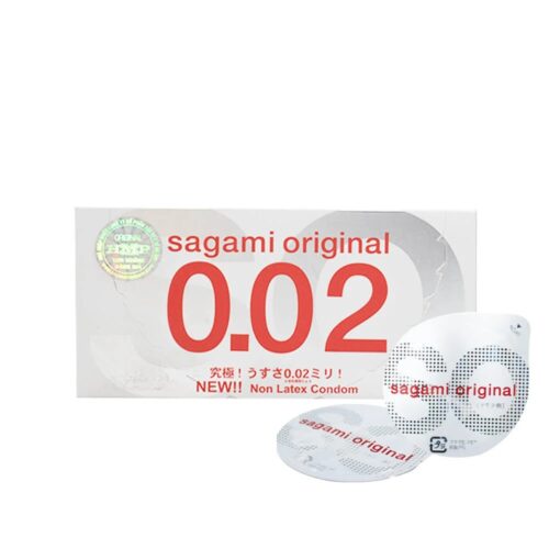 Bao Cao Su Sagami Siêu Mỏng 0.02mm Non Latex – Hộp 2 Chiếc
