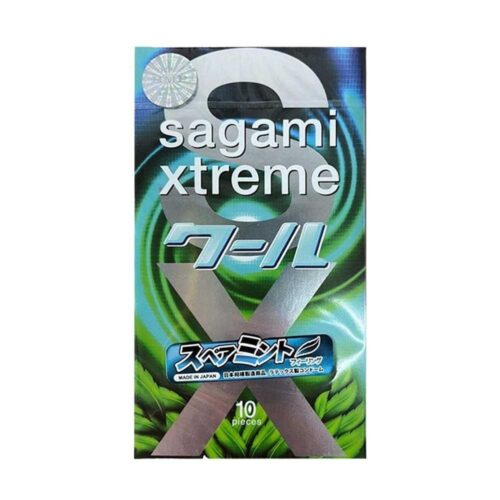 Bao Cao Su Sagami Xtreme Amino Gold Spearmint – Bạc Hà Mát Lạnh Siêu Mỏng Hộp 10 Chiếc